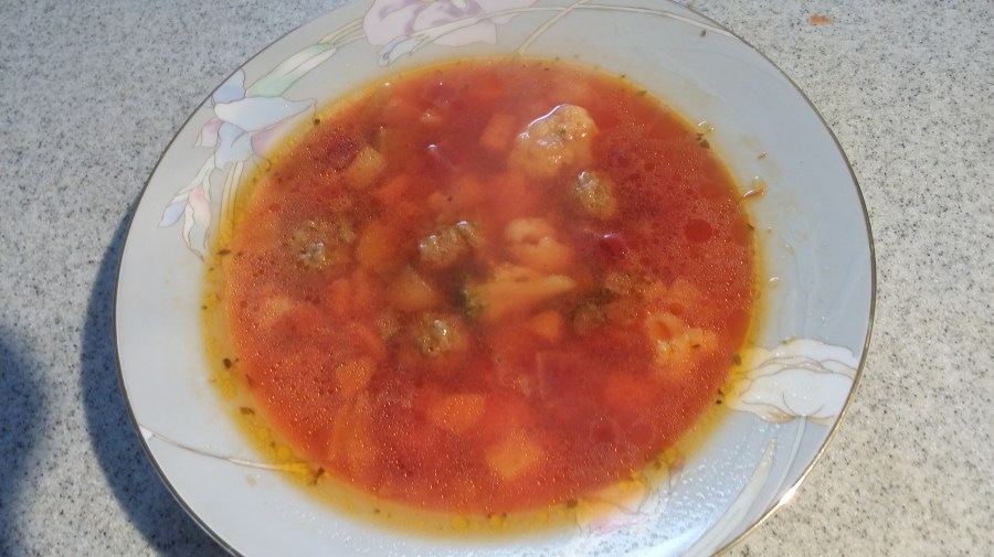 Meatball Beet Soup